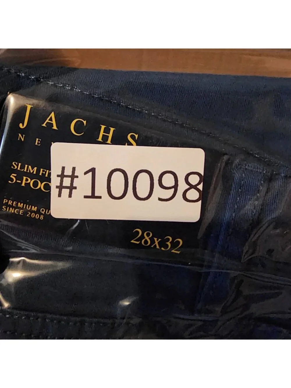 Jachs Pants Mens 28x32 Dark Teal Blue Stretch Mid Rise Slim Fit *NWT*